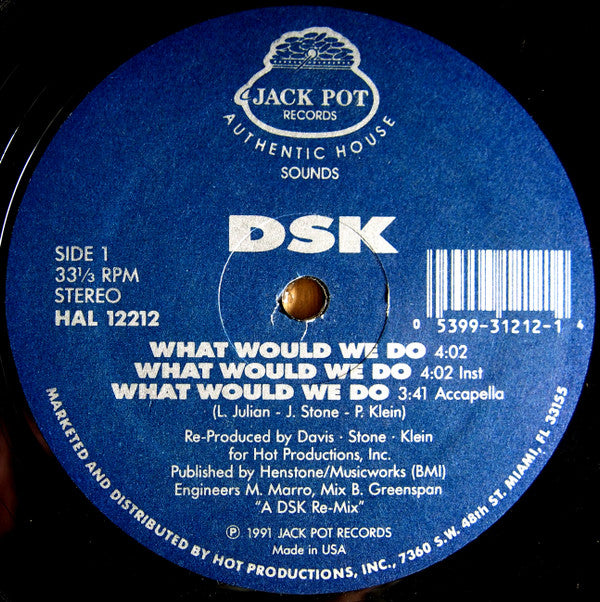 DSK : What Would We Do / Read My Lips (12")