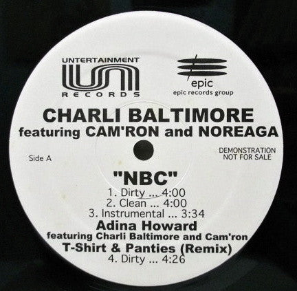 Charli Baltimore / Adina Howard : NBC / T-Shirt & Panties (Remix) (12", Promo)