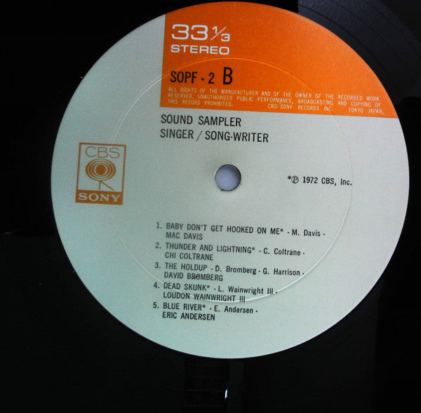 Various : Sound Sampler - Singer / Song-Writer (LP, Smplr)