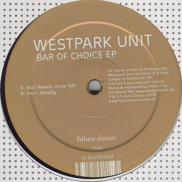 Westpark Unit : Bar Of Choice EP (12", EP)