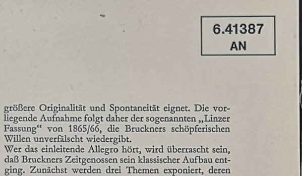 Anton Bruckner, Wiener Philharmoniker, Claudio Abbado : Symphonie Nr.1 (LP, RE)