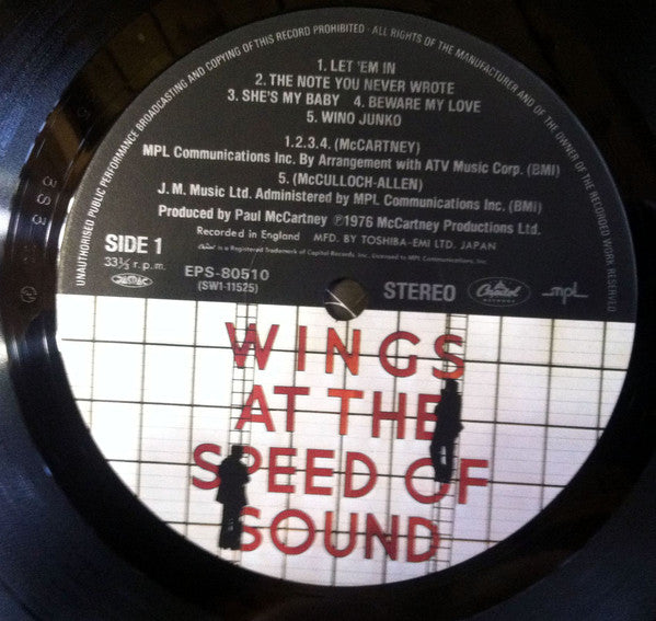 Wings (2) : Wings At The Speed Of Sound (LP, Album, RE)