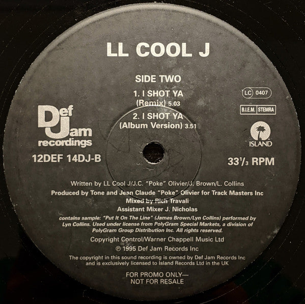 LL Cool J : Hey Lover / I Shot Ya (12", Promo)