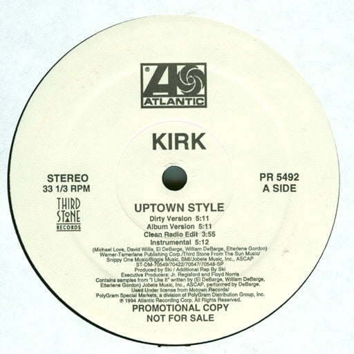 Kirk (6) : Uptown Style / Feel The Boom (12", Promo)