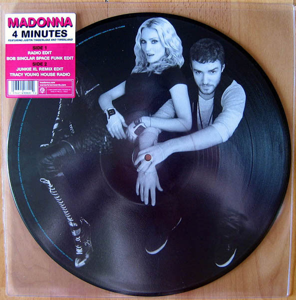 Madonna Featuring Justin Timberlake And Timbaland : 4 Minutes (12", Single, Pic)