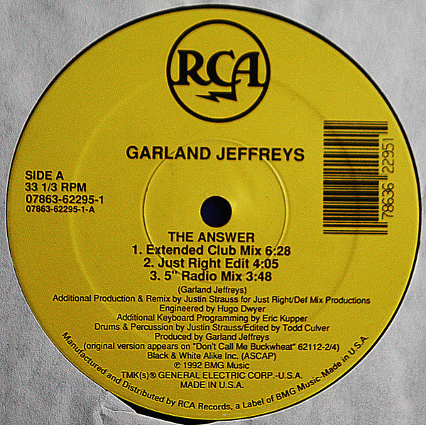 Garland Jeffreys : The Answer (12")