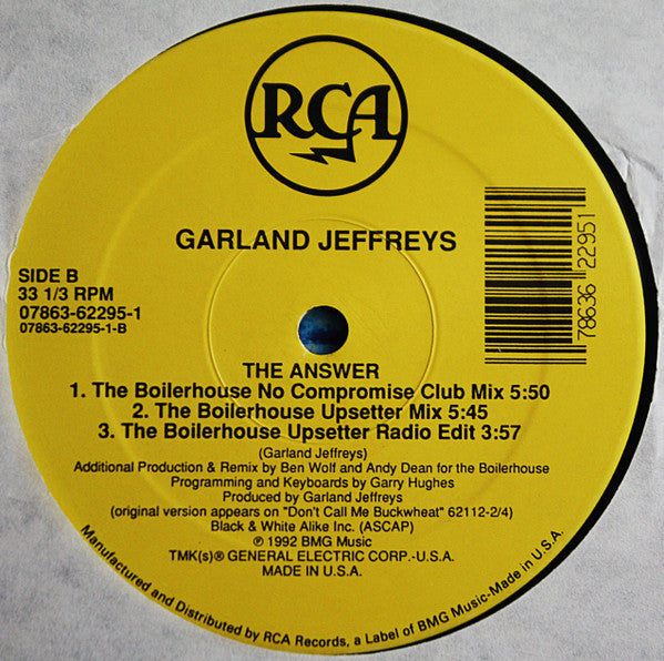 Garland Jeffreys : The Answer (12")