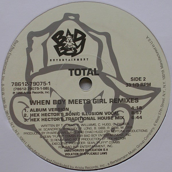 Total : Do You Think About Us & When Boy Meets Girl (Remixes) (12", Single)