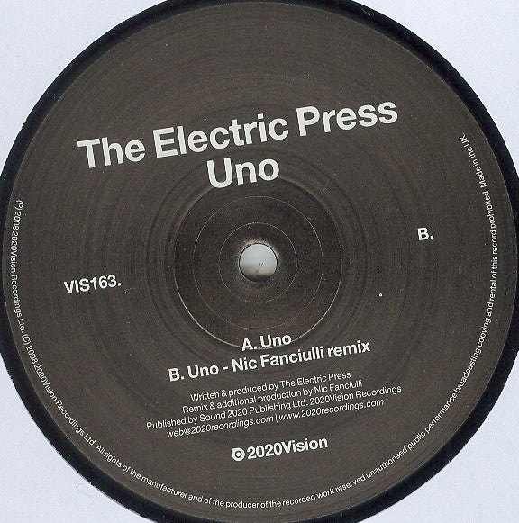 The Electric Press : Uno (12", Ltd)