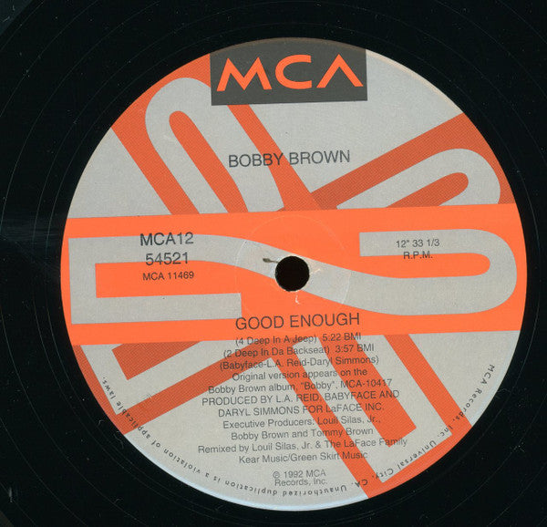 Bobby Brown : Good Enough (12", Single)