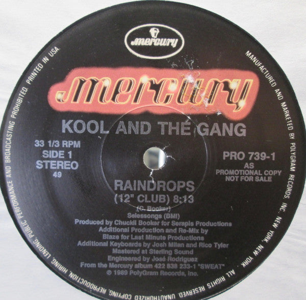 Kool & The Gang : Raindrops (12", Promo)