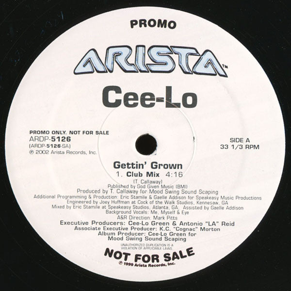 Cee-Lo : Gettin' Grown (12", Promo)