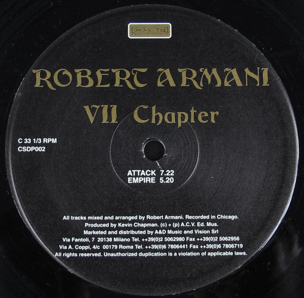 Robert Armani : VII Chapter (2x12", Album)