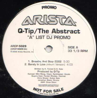 Q-Tip : The Abstract ("A" List DJ Promo) (12", Promo)