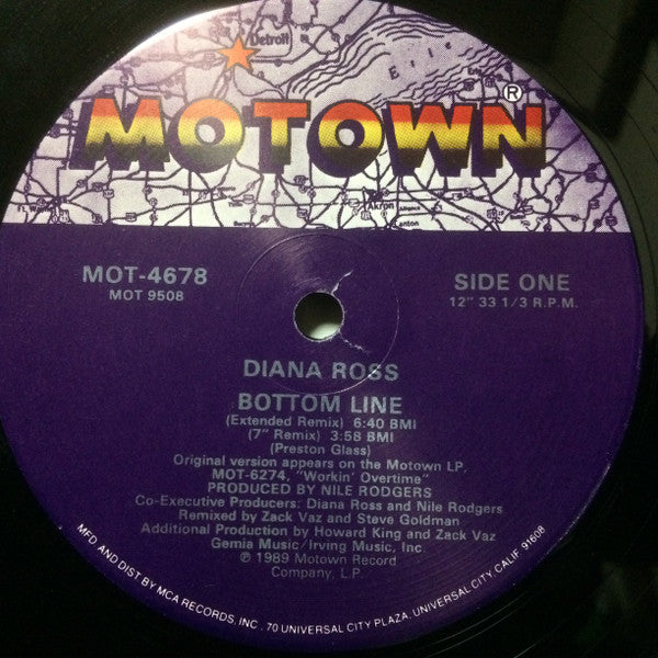 Diana Ross : Bottom Line (12")