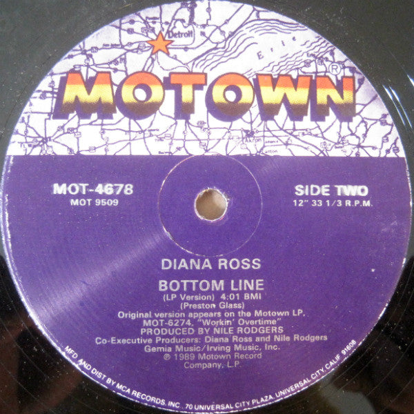 Diana Ross : Bottom Line (12")