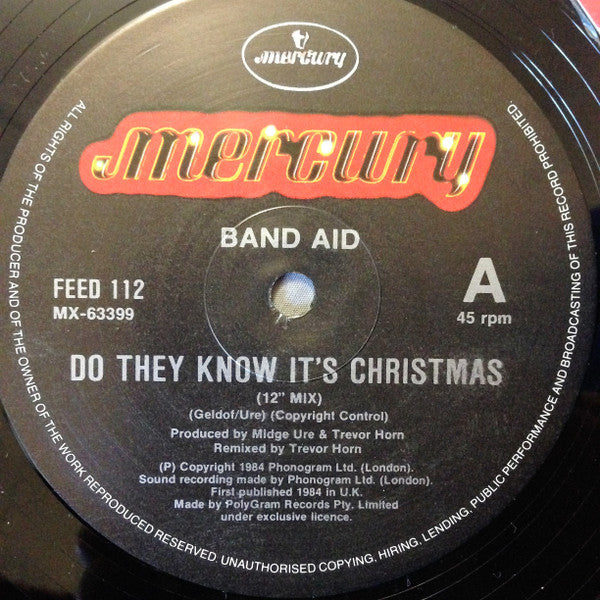 Band Aid : Do They Know It's Christmas? (12", Single)