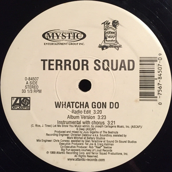 Terror Squad : Whatcha Gon Do / Pass The Glock (12")