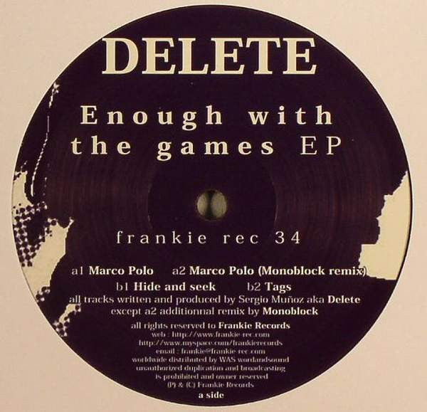 Delete : Enough With The Games EP (12", EP)