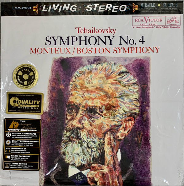 Pyotr Ilyich Tchaikovsky, Pierre Monteux / Boston Symphony Orchestra : Symphony No. 4 (LP, Ltd, Num, RE, RM, 200)