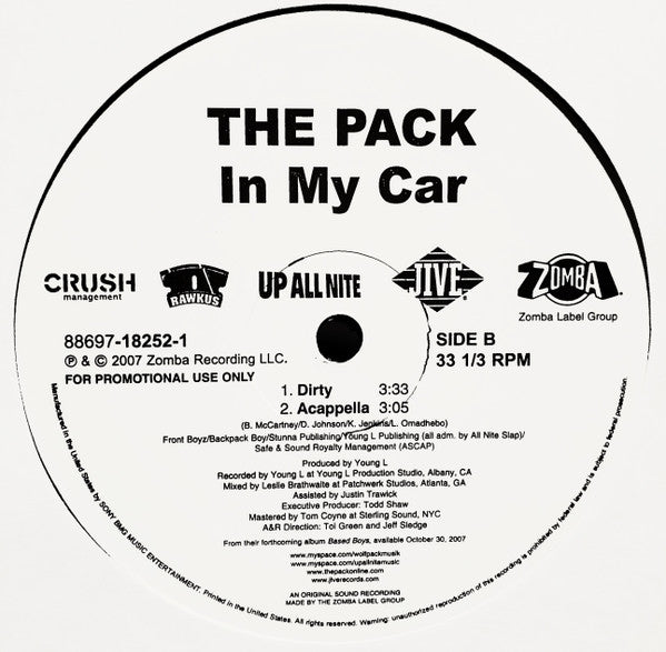 The Pack (2) : In My Car (12", Single, Promo)