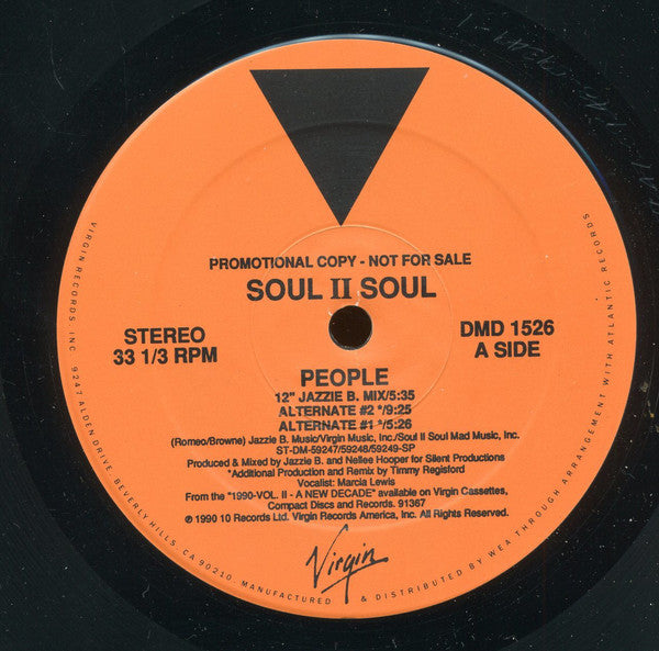 Soul II Soul : People (12", Promo)