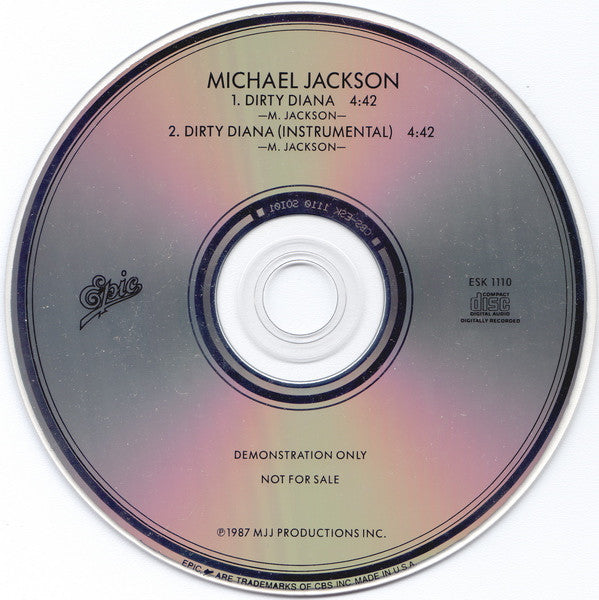 Michael Jackson : Dirty Diana (CD, Single, Promo, Spe)