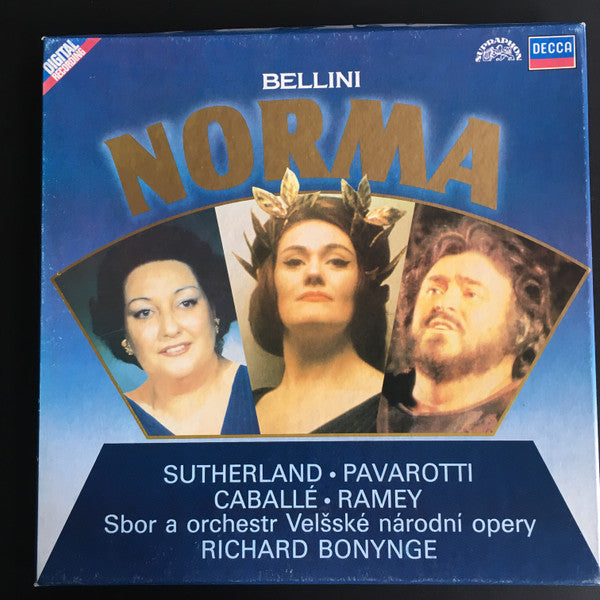 Vincenzo Bellini, Joan Sutherland, Luciano Pavarotti, Montserrat Caballé, Samuel Ramey, Richard Bonynge : Norma (3xLP + Box)