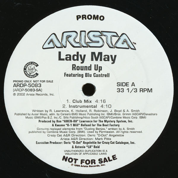 Lady May Featuring Blu Cantrell : Round Up (12", Promo)