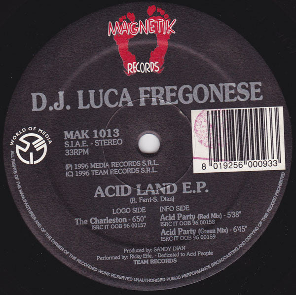 Gianluca Fregonese : Acid Land E.P. (12", EP)