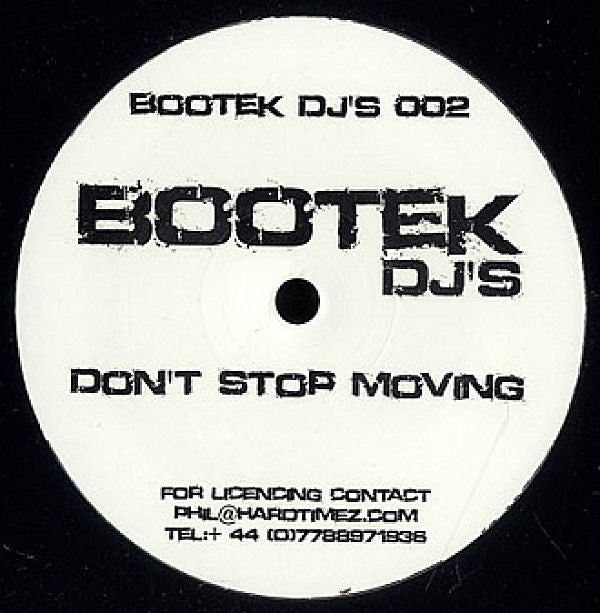 Bootek DJ's : Don’t Stop Moving (12", S/Sided, Promo, W/Lbl)