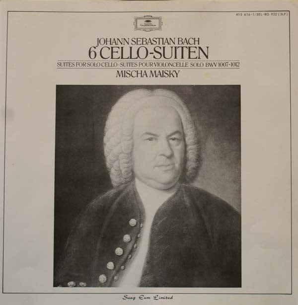 Johann Sebastian Bach, Mischa Maisky : 6 Cello-Suiten = Suites For Solo Cello = Suites Pour Violoncelle Solo BWV 1007–1012 (3xLP, Album + Box)