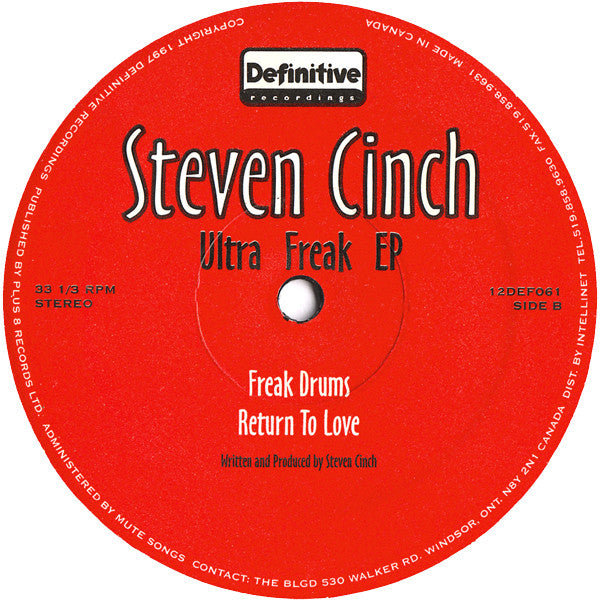 Stephen Cinch : Ultra Freak EP (12", EP)