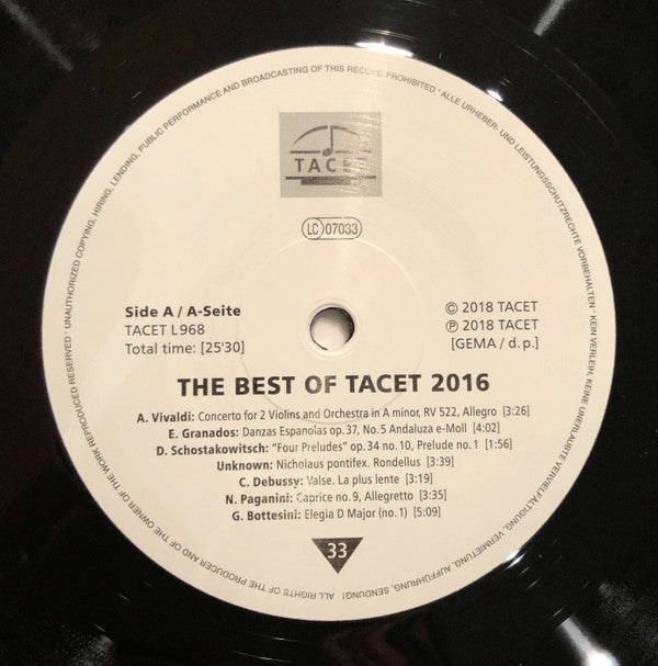 Various : Best Of Tacet 2016 (LP, Comp, 180)