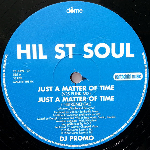 Hil St Soul : Just A Matter Of Time (12", Promo)