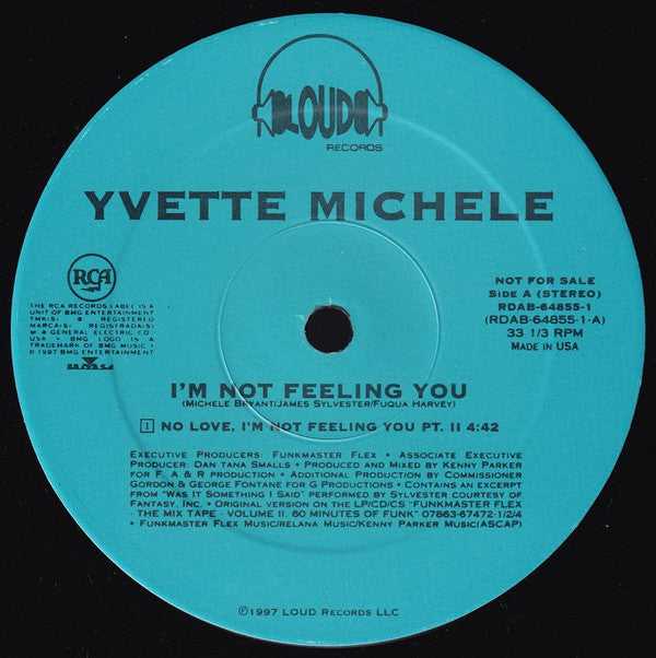 Yvette Michele : I'm Not Feeling You (12", Promo)