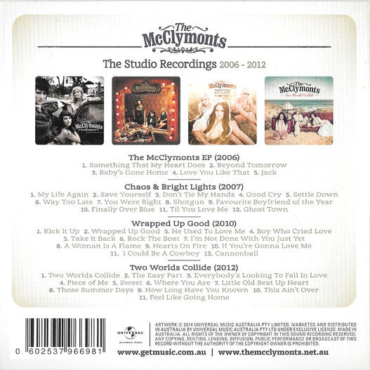 The McClymonts : The Studio Recordings 2006 - 2012 (CD, EP + CD, Album + CD, Album + CD, Album + Box, )