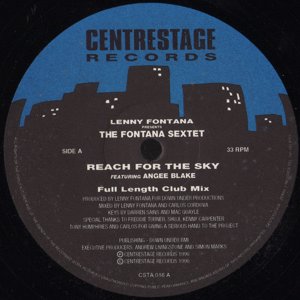 Lenny Fontana Presents The Fontana Sextet Featuring Angee Blake : Reach For The Sky (12")