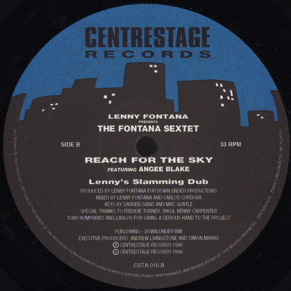 Lenny Fontana Presents The Fontana Sextet Featuring Angee Blake : Reach For The Sky (12")