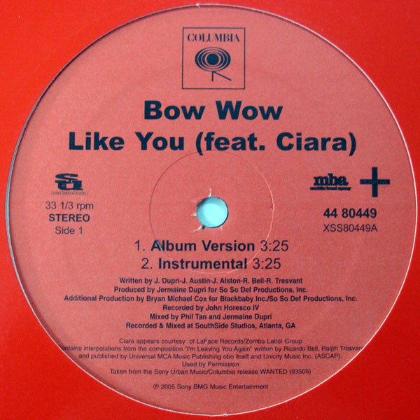 Bow Wow Feat. Ciara (2) : Like You (12")