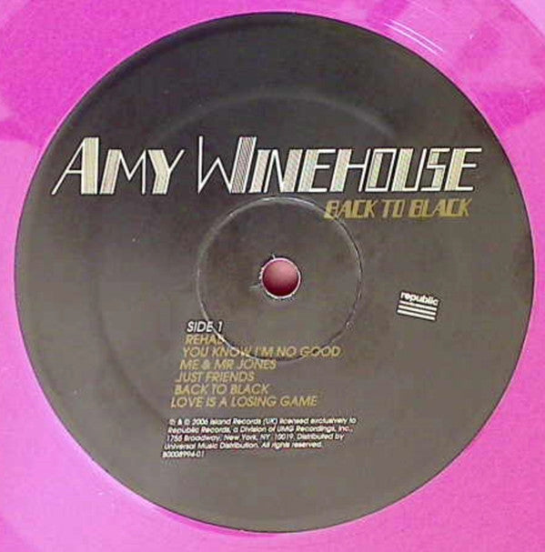 Amy Winehouse : Back To Black (LP, Album, Ltd, RE, RP, Pin)