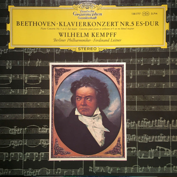 Ludwig van Beethoven, Wilhelm Kempff, Berliner Philharmoniker, Ferdinand Leitner : Klavierkonzert Nr.5 Es-dur Op.73 (LP, RP)