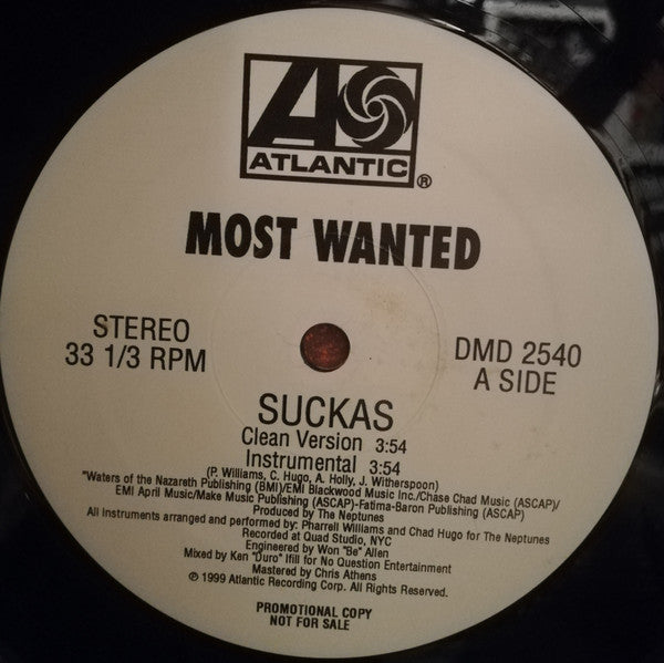 Philly's Most Wanted : Suckas (12", Promo)