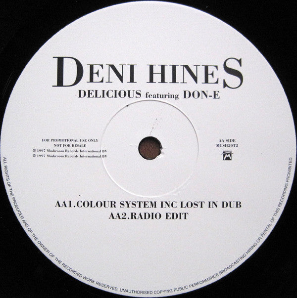 Deni Hines : Delicious (Colour System Inc Mixes) (12", Promo)