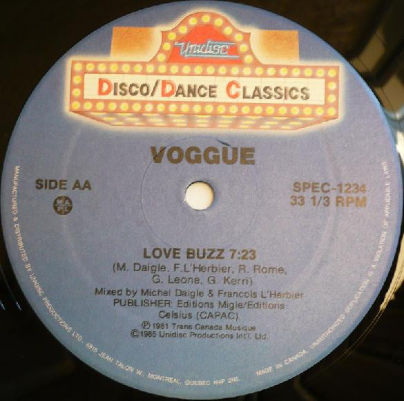 Voggue : Dancin' The Night Away / Love Buzz (12", RE)