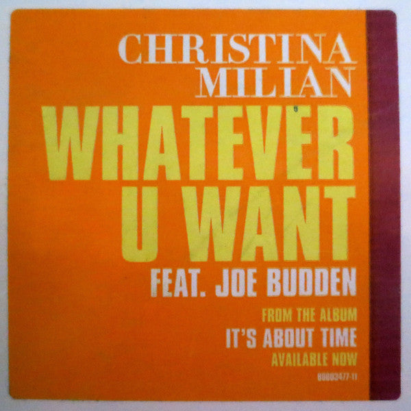 Christina Milian Feat. Joe Budden : Whatever U Want (12")