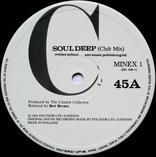 The Council Collective : Soul Deep (12", Single, Ltd)