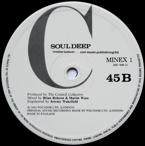 The Council Collective : Soul Deep (12", Single, Ltd)