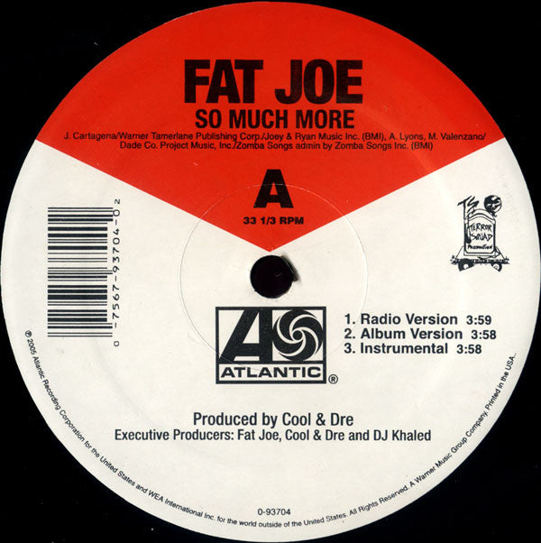 Fat Joe : So Much More (12", Single)