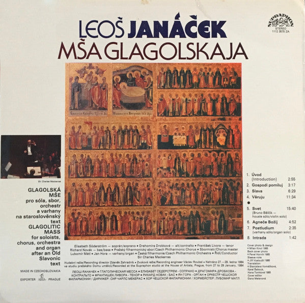 Leoš Janáček : Elisabeth Söderström / Drahomíra Drobková / František Livora / Richard Novák / Jan Hora / Czech Philharmonic Chorus, The Czech Philharmonic Orchestra, Sir Charles Mackerras : Mša Glagolskaja (Glagolitic Mass) (LP)